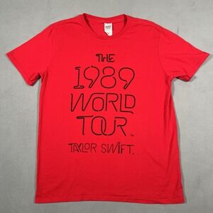Taylor Swift 1989 World Tour T Shirt Womens Medium Red‎ Official Merch